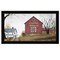 Edge Collections - 33"X19" - Red - Billy Jacobs Framed Print The Quilt Barn Ready to Hang - 1 Piece